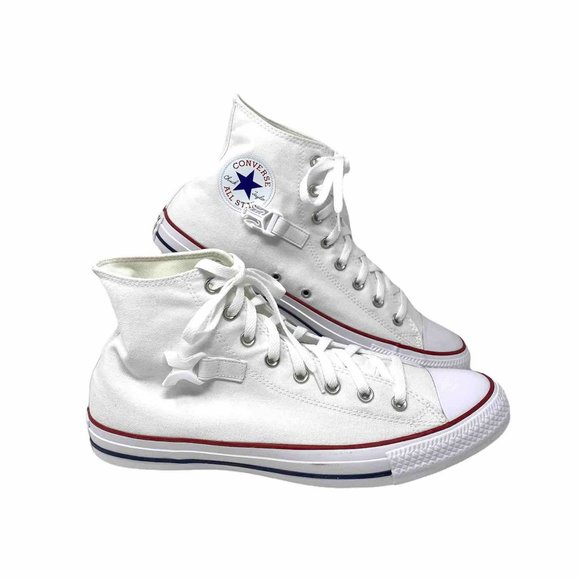 Converse Mens Size 168263C CTAS Buckle Up High Top White Neo Pink Canvas Sneaker - Picture 2 of 13